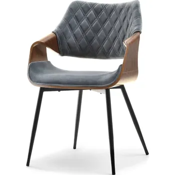 Jídelní židle Designová jídelní židle NENET - ořech / šedá / černá