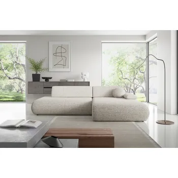 Sedací souprava Rozkládací rohová sedačka s úložným prostorem SURREY 1 - béžová 1, pravý roh