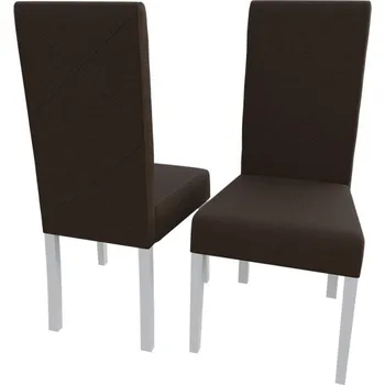 Jídelní židle Jídelní židle MOVILE 400 - bílá / tmavá hnědá 1