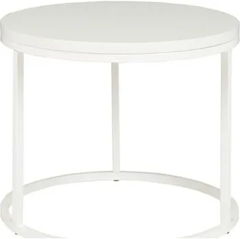 Konferenční stolek Kulatý konferenční stolek BASTROF 4 - bílý