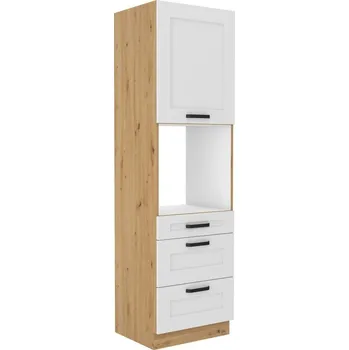 Kuchyňská linka Kuchyňská skříň na vestavnou troubu se šuplíky LAILI - šířka 60 cm, bílá / dub artisan