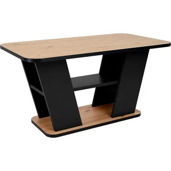 Konferenční stolek Konferenční stůl 90x50 OLEFIR - dub wotan / tmavě hnědý