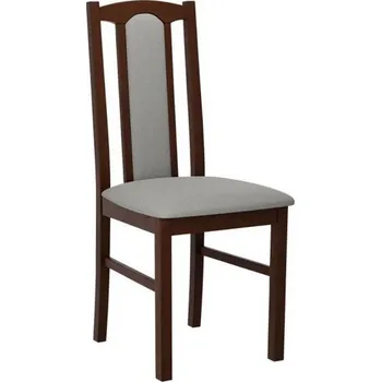 Jídelní židle Čalouněná židle do kuchyně EDON 7 - ořech / šedá