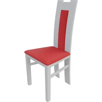 Jídelní židle Jídelní židle MOVILE 18 - bílá / červená ekokůže