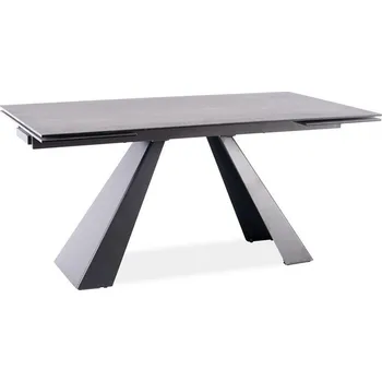Jídelní stůl VENETI GEDEON 1 - 120x80, tmavě šedý / matný černý