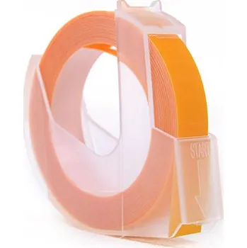 Pásek do tiskárny Ribbon 3D JetWorld Replacement Dymo Biały to Żółtym (do wytłaczania, emboss) 9mm x 3m (S0898170)