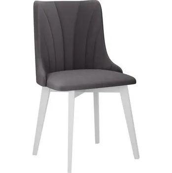 Jídelní židle Čalouněná židle do jídelny AFTON 10 - bílá / antracitová