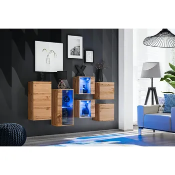 Obývací stěna Skříňky do obýváku RIONATA 4 - dub wotan