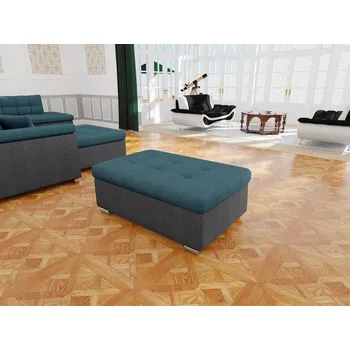 Taburet Taburet do obýváku NELLI 2 - šedý / zelenomodrý