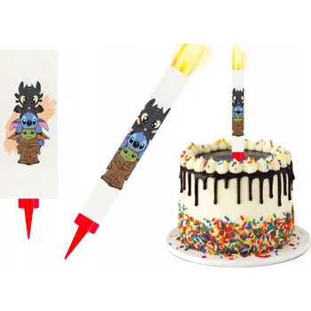 Dortová svíčka FONTÁNA DORTOVÁ SVÍČKA DORTOVÝ OHŇOSTROJ SVÍČKA Baby Yoda Star wars 1