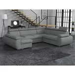 Rohová sedací souprava do U ORITUKO 2 - tmavá šedá 2, levý roh