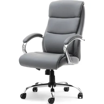 Kancelářská židle LUCIANA - šedá / chrom