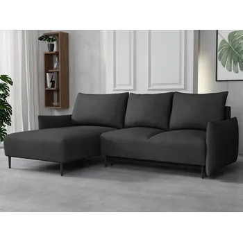 Sedací souprava Rozkládací rohová sedačka SULMA - tmavá šedá