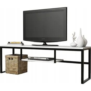 Televizní stolek TV stolek LOFT BÍLÝ INDUSTRIÁLNÍ POD TELEVIZI 150 CM HERCULES