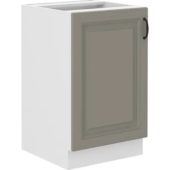 Kuchyňská linka Dolní dřezová skříňka SOPHIA - šířka 50 cm, světle šedá / bílá