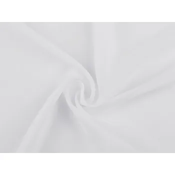 Šifon hladký, střední, 1 (8) bílá