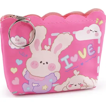 Dívčí peněženka / klíčenka 8,5x10 cm, velké, 4 růžová