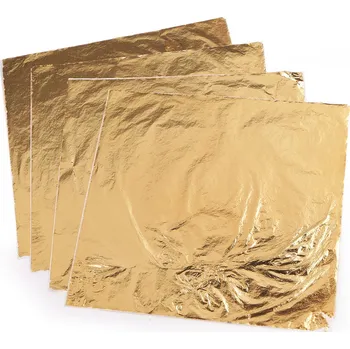 Metalické plátky ke zdobení 14x14 cm, střední, 3 zlatá