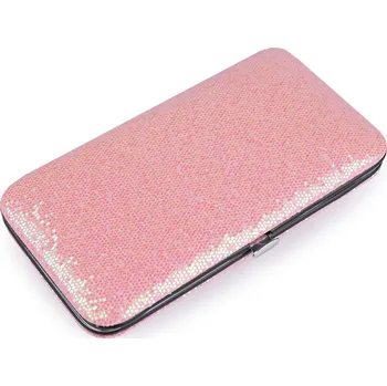 Manikúra v pouzdře s glitry, střední, 2 pudrová