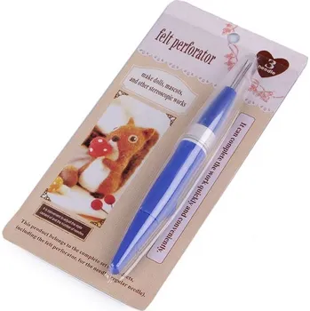 Pero na plstění s jehlami, střední, 2 modrá