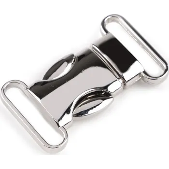 Spona celokovová trojzubec šíře 20 mm, střední, nikl