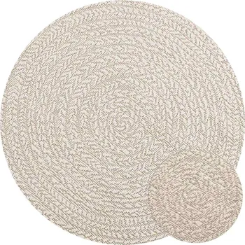 Bytový textil vidaXL Koberec ZIZUR krémová Ø90 cm jutový vzhled interiér i exteriér
