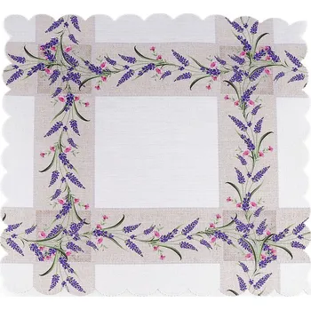 prostírání Prostírání textilní čtvercové 40x40 cm, střední, 2 bílá levandule