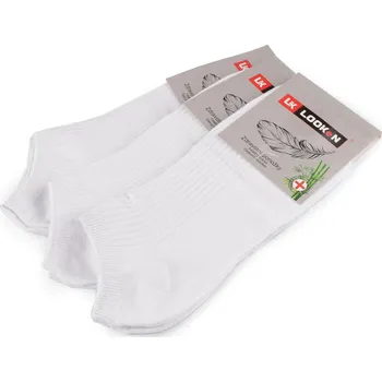 Pánské ponožky Pánské bavlněné ponožky kotníkové s přídavkem bambusu, velké, 11 (vel. 39-42) bílá