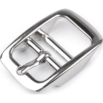 Kovová spona / opasková přezka, průvlek 15 mm, střední, 1 nikl