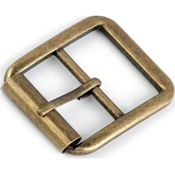 Kovová spona / opasková přezka, průvlek 25 mm, střední, 1 staromosaz