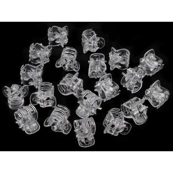 Náramek Skřipec do vlasů malý 10x13 mm transparent, střední, 3 transparent kouřová