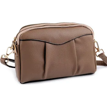 Kabelka Kabelka 22x15 cm, střední, 2 béžová tm.