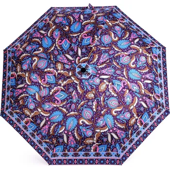 Dámský skládací vystřelovací deštník, střední, 3 fialová