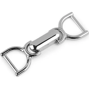 Ozdobné zapínání, průvlek 18 mm, velké, nikl