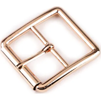 Kovová spona / opasková přezka, průvlek 30 mm, střední, 4 růžové zlato