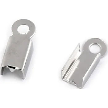 Koncovka na kůži 4 mm plochá, střední, 1 platina