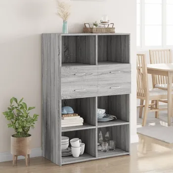 Příborník do zásuvky zahrada-XL Skříň highboard šedá sonoma 80 x 42,5 x 124 cm kompozitní dřevo 3281390