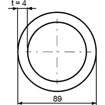 Stavební profil Trubka konstrukční 89×4 mm – 6 m