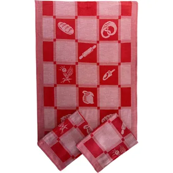 Utěrka SVITAP sleep well Utěrka Extra savá 50x70 cm Pekařská červená 3 ks