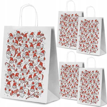 Nákupní taška Krásné vánoční TAŠKY s oboustranným potiskem NA dárky, ELEGANTNÍ