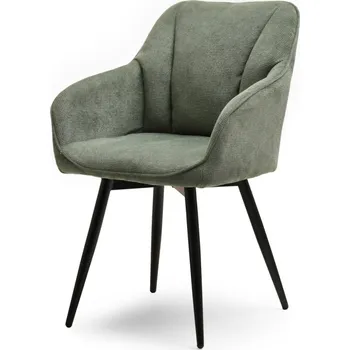 Jídelní židle Čalouněná jídelní židle MIRELVA - zelená / černá