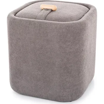 Taburet Čalouněný taburet MOHAMED s úložným prostorem - šedý