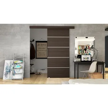 Interiérové dveře Posuvné dveře MANAMI 3 - 80 cm, hnědé