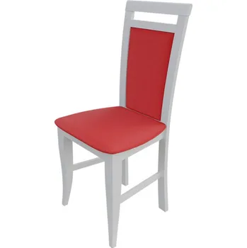 Jídelní židle Židle do jídelny MOVILE 16 - bílá / červená ekokůže