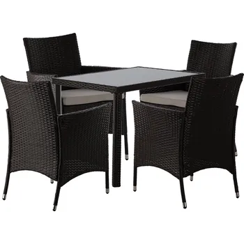 Zahradní sestava Malý ratanový zahradní set ARIANA - tmavě hnědý / béžový