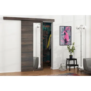 Interiérové dveře Posuvné interiérové dveře se zrcadlem VIGRA 5 - 100 cm, jasan tmavý