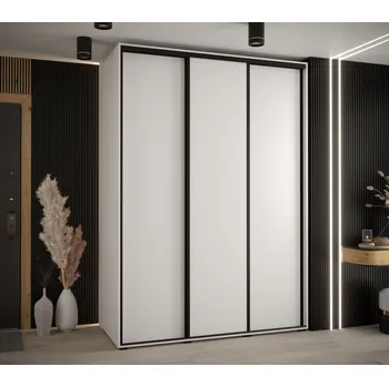 Šatní skříň Šatní skříň ASIRI 1 - 170/60 cm, bílá / černá