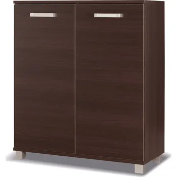 Komoda Nízká komoda s dvířky ANDOVER - kaštan wenge