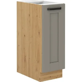 Kuchyňská skříňka Výsuvná skříňka LAILI - šířka 30 cm, světle šedá / dub artisan