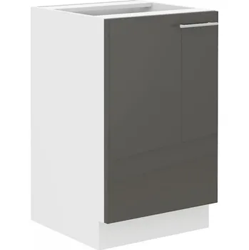Kuchyňská linka Dolní dřezová skříňka LAJLA - šířka 50 cm, šedá / bílá